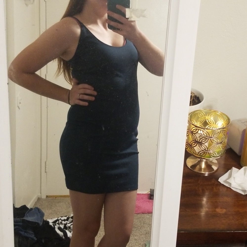 Dark green sexy tight party dress